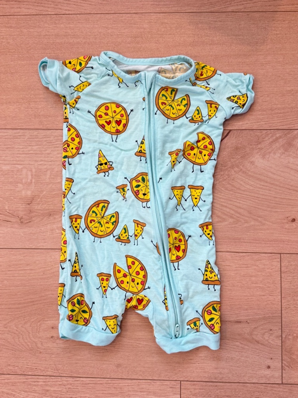 Little Sleepies pizza pal’s short zip pjs 6-12